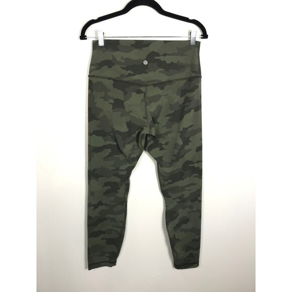 Lululemon Women's 10 Align High Rise Pant 25" Green Camo Leggings Athletic Yoga - Picture 6 of 10